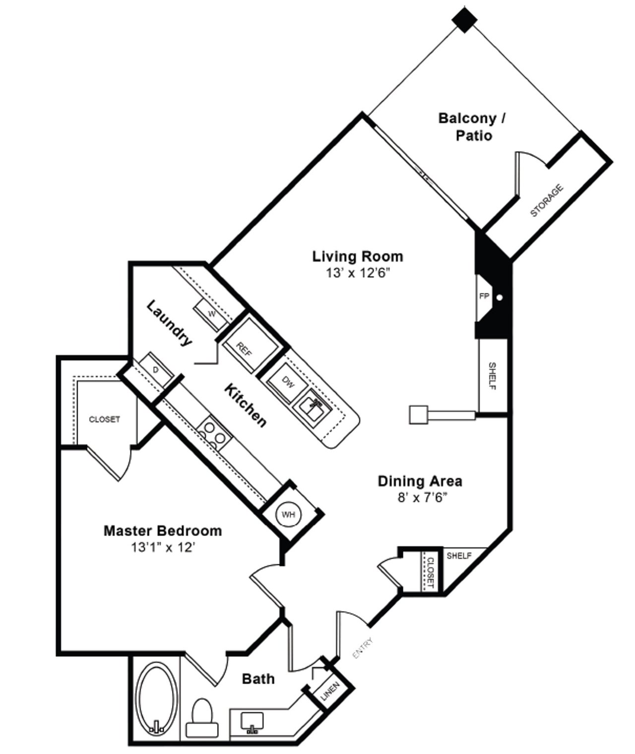 (Campaign: A2 | 1 Bed 1 Bath | 841 sq ft)