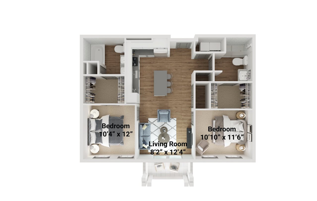  (Campaign: Cherry | B5 | 2 Bed 2 Bath | 1104 sq ft)