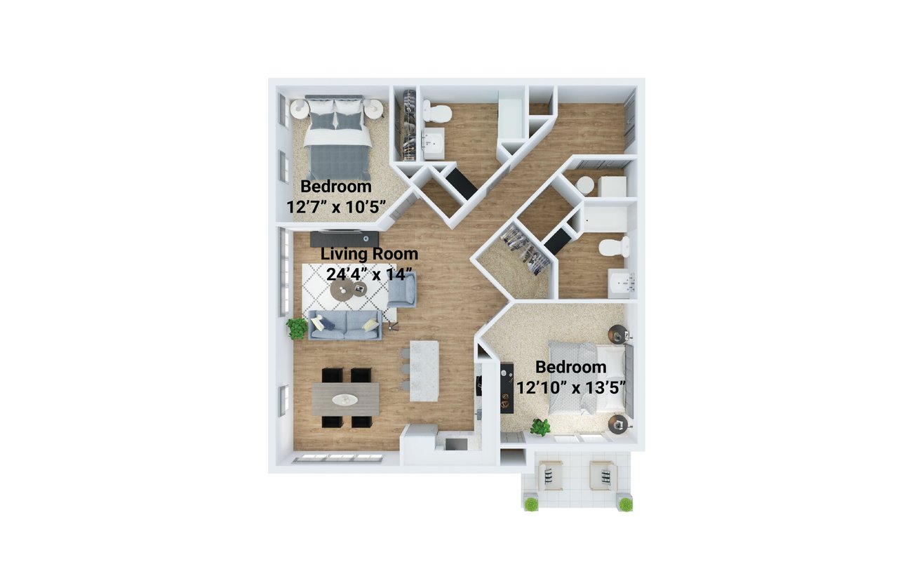  (Campaign: Maple | B4 | 2 Bed 2 Bath | 1200 sq ft)