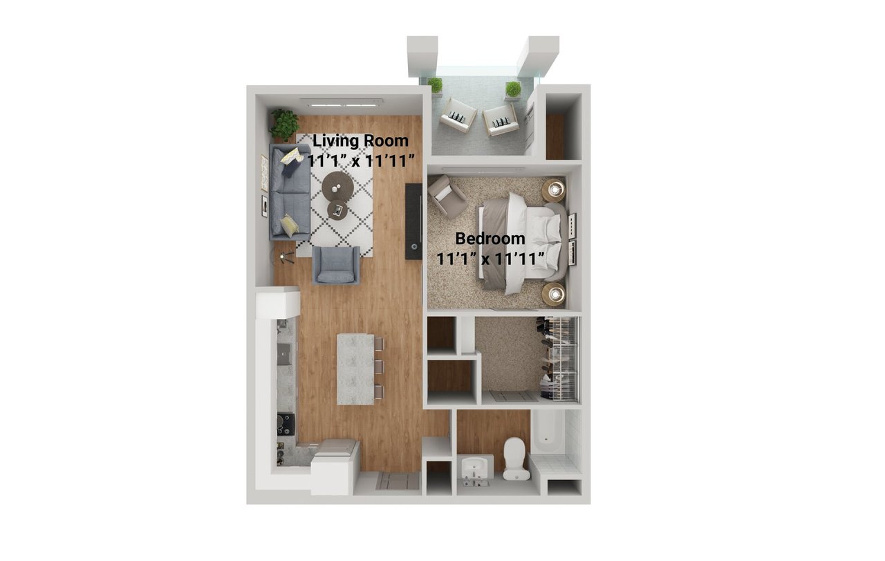  (Campaign: Tulip | A1 | 1 Bed 1 Bath | 710 sq ft)
