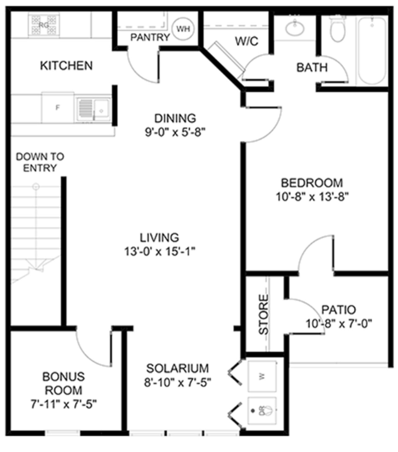  (Campaign: A2 | 1 Bed 1 Bath | 821 sq ft)