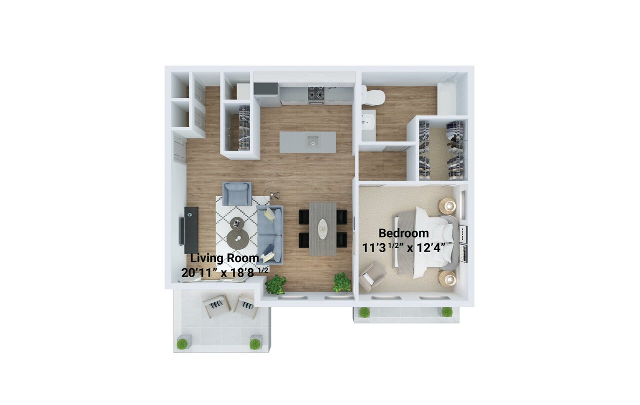  (Campaign: Magnolia | A4 | 1 Bed 1 Bath | 900 sq ft)