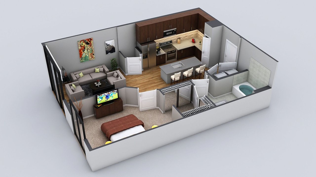  (Campaign: A4 | 1 Bed 1 Bath | 736 sq ft)