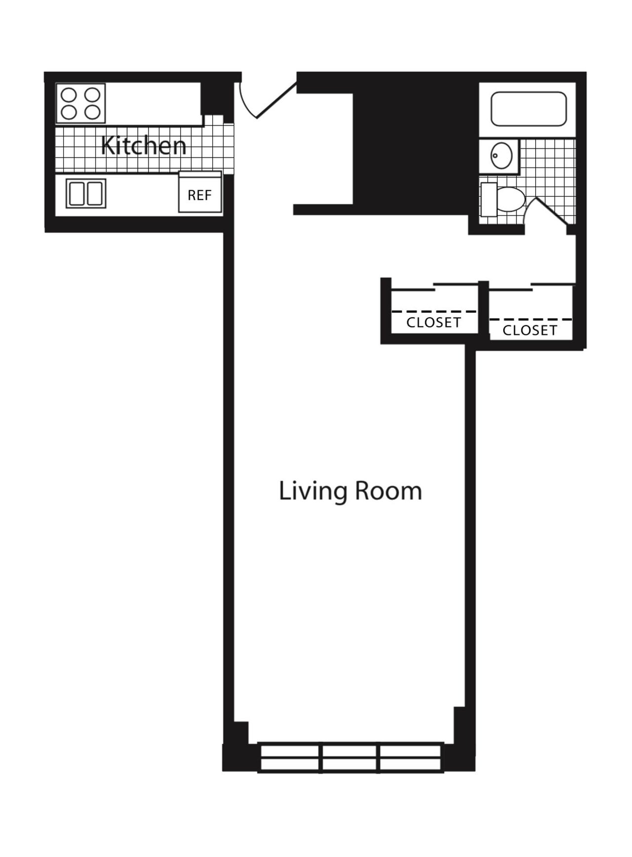  (Campaign: 1H | Studio 1 Bath | 537 sq ft)