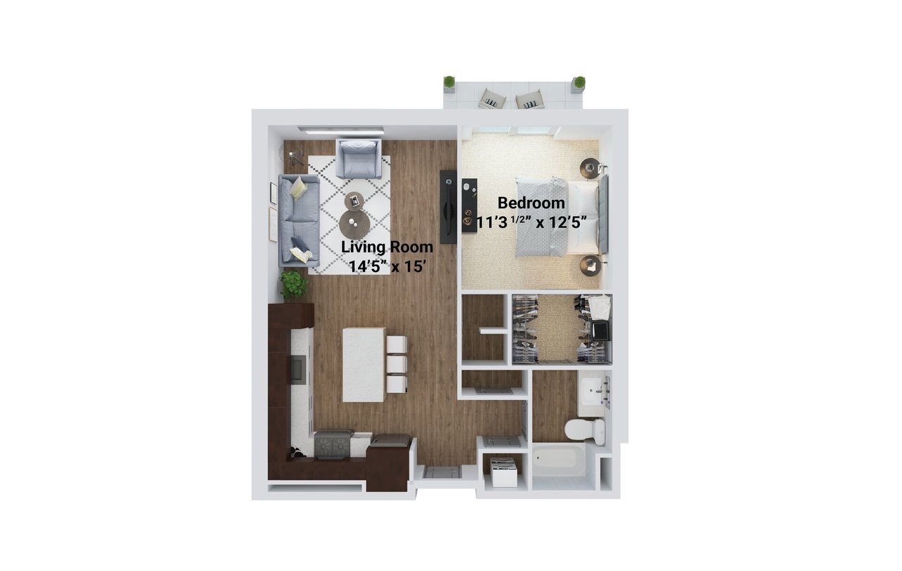  (Campaign: Oak | A3 | 1 Bed 1 Bath | 802 sq ft)
